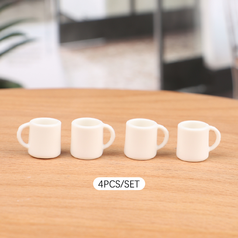 Model Kit Fantasy - 4 stks/set 1:12 Poppenhuis Miniatuur Cup