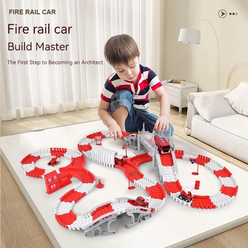 Model Kit Engine - Brandweerwagen Spoor Assembleren Auto Techniek Minin