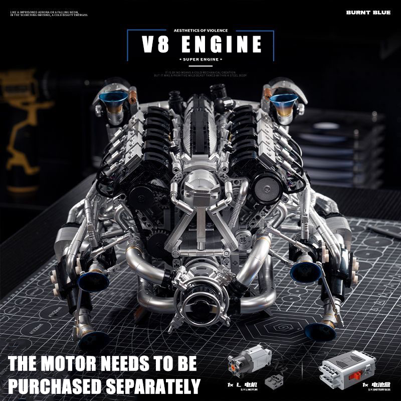MOC Supercar V8 Motor Bouwsten - Model Kit Engine recensie en prijs