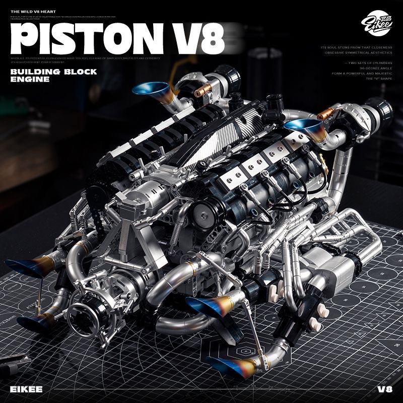 MOC Supercar V8 Motor Bouwsten - Model Kit Engine recensie en prijs