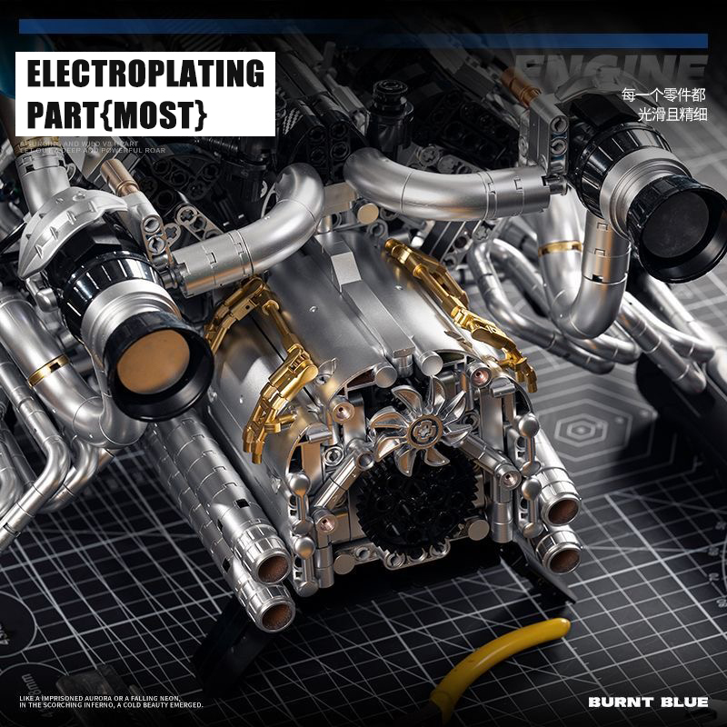 MOC Supercar V8 Motor Bouwsten - Model Kit Engine recensie en prijs