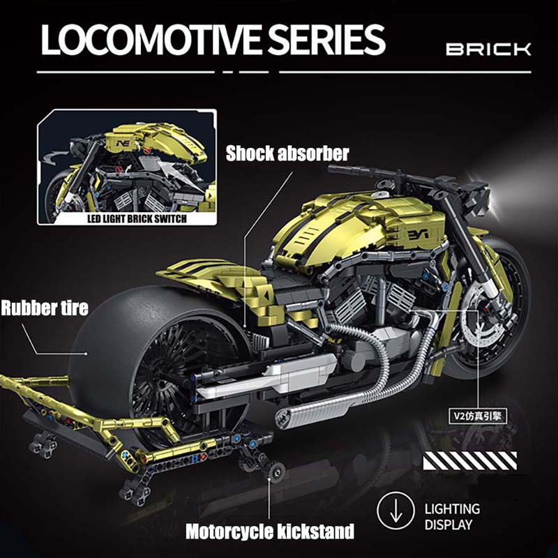 Technische Stad 2427pcs Harley - Model Kit Vespa recensie en prijs