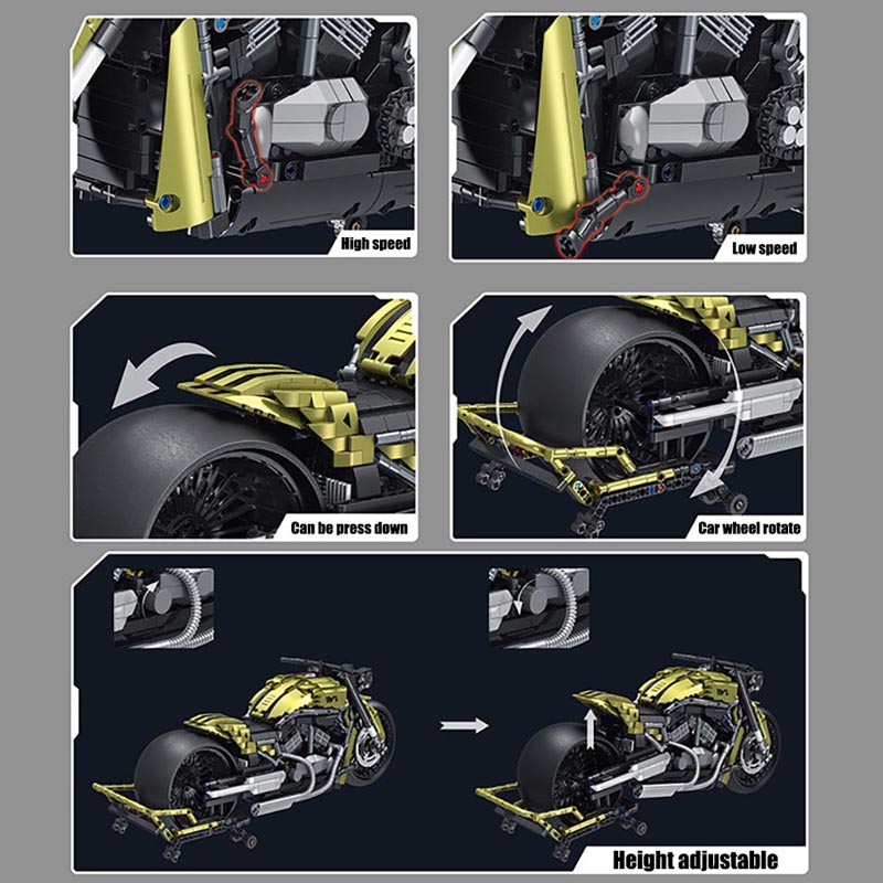 Technische Stad 2427pcs Harley - Model Kit Vespa recensie en prijs